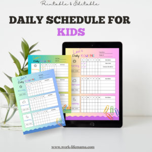 daily schedule for kids