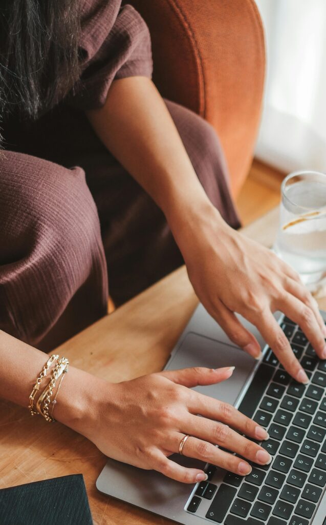 mom working from home