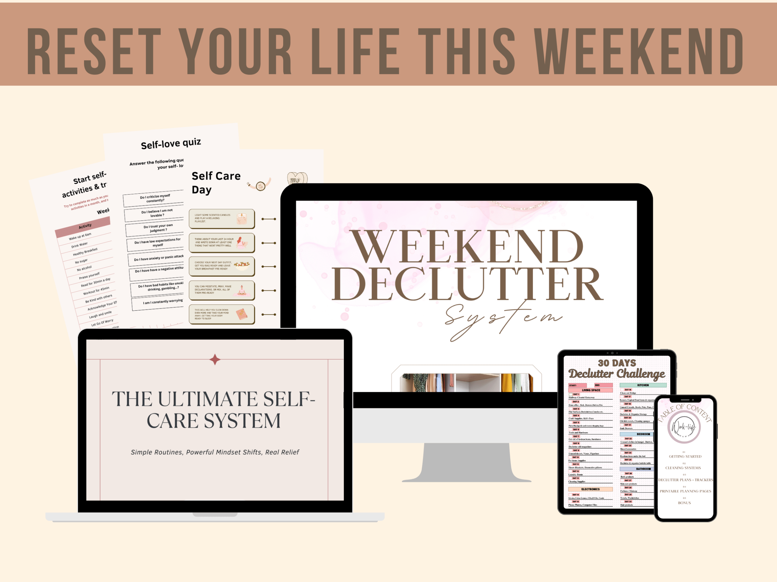 Mom Reset Upgrade (Declutter + Self-Care System)